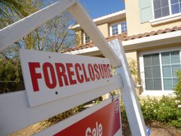 A foreclosure sign.